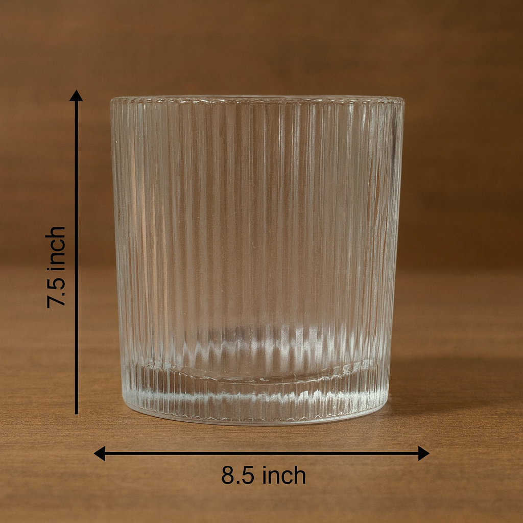 GITAEMPORIUM (Pack of 6) WHISKY-JUICE-GLASS Glass Set Whisky Glass (425 ml, Glass, Clear)