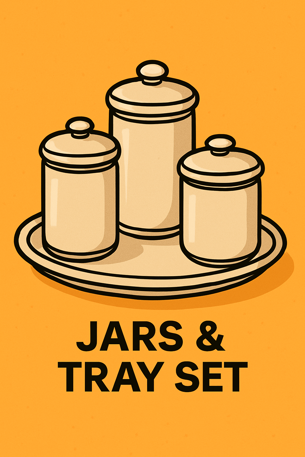 Jar's Ceramic/Glass/Wooden Lid & Tray - GITA EMPORIUM