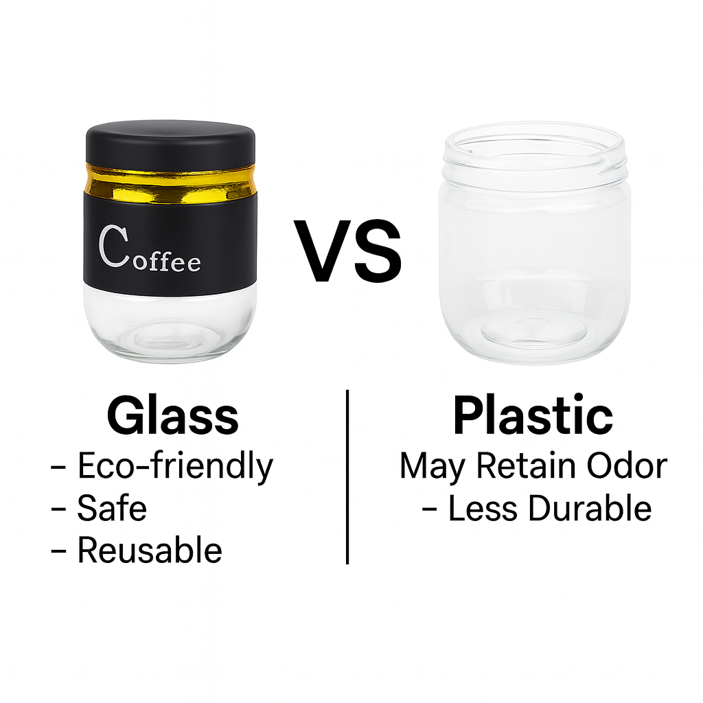 GITAEMPORIUM Glass Tea Coffee & Sugar Container - 355ml