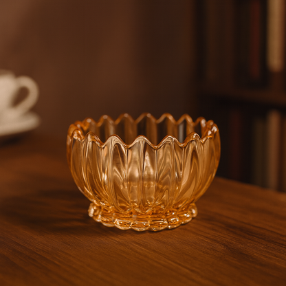 “Elegant Amber Glass Bowl – Premium Decorative & Serving Dish for Home(pack of 6)